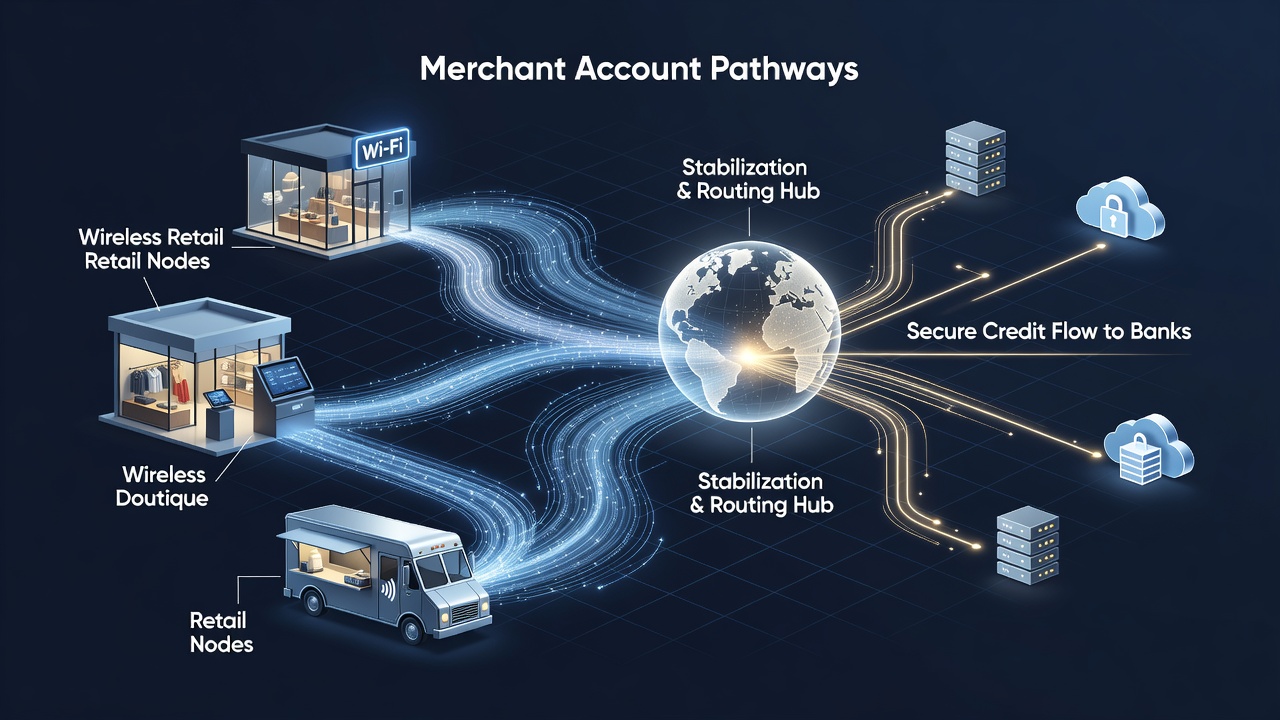 Flowchart illustrating authorization rerouting between mobile gateways and settlement banks for subscription renewals