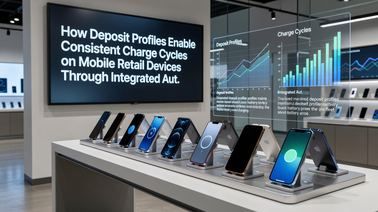 Diagram illustrating authorization routes linking deposit profiles to mobile retail charge cycles