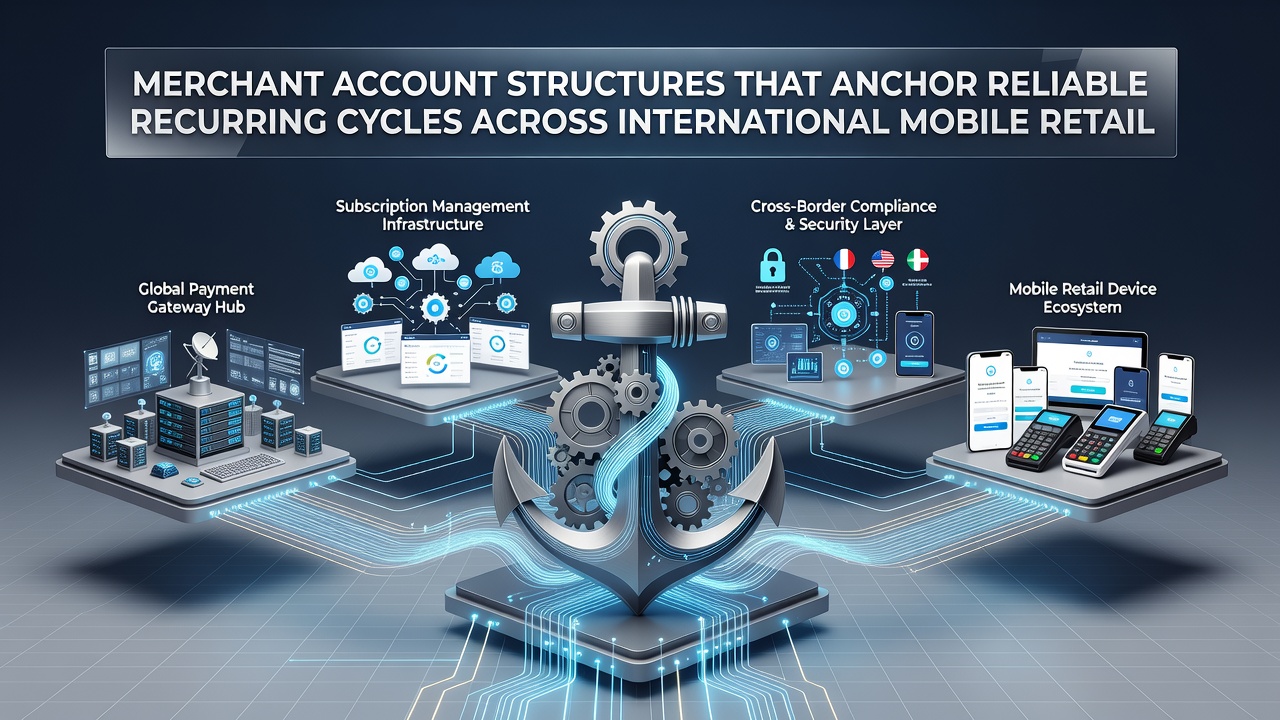 International mobile retail terminal processing recurring subscription payments with currency conversion indicators