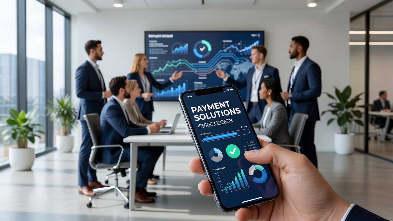 Mid-article view of payment processing flow illustrating authorization paths between mobile devices and central servers