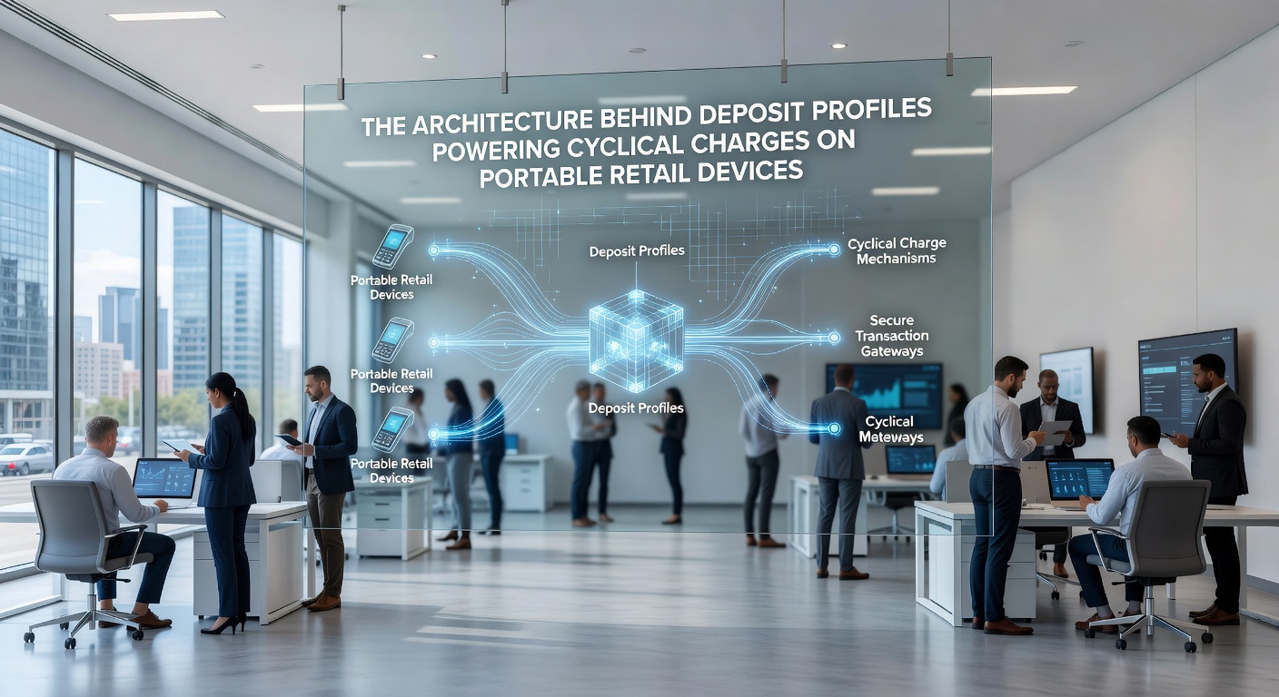 Flowchart illustrating data exchange between portable retail terminals and deposit profile servers during cyclical charge processing
