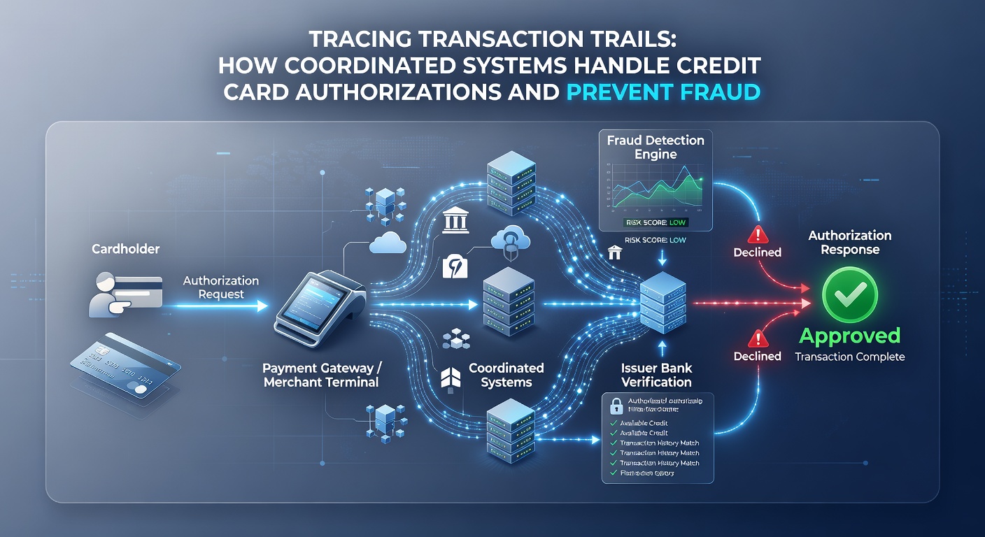 Dashboard displaying transaction trails and fraud alerts in a retail payment processing system